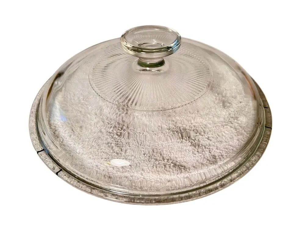 CORNING WARE PYREX USA #15 Round Replacement Clear Glass Lid Marked V 2.5C A